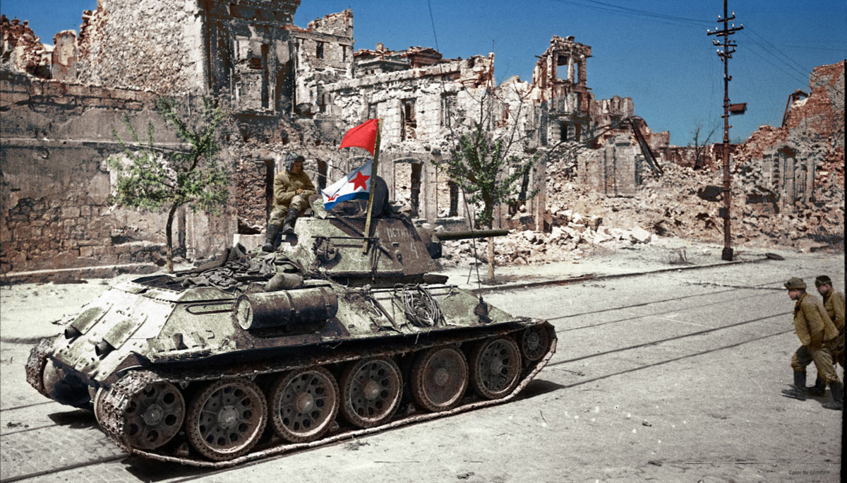 Освобождение Севастополя 9 мая 1944 года колоризация